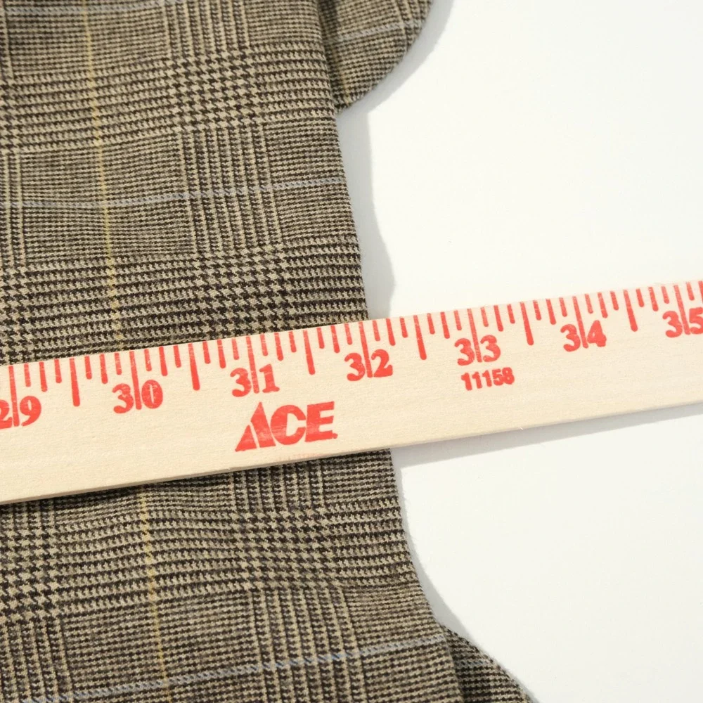Banana Republic 40R Sport Coat 100% Wool Brown Glen Plaid Three Button Vented